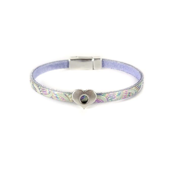 Bracelet CréaCuir Kids arc en ciel brillant